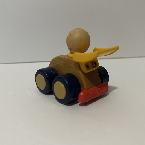 Vintage 1988 Playskool Wooden Race Car Driver Toy - Picture 3 of 3
