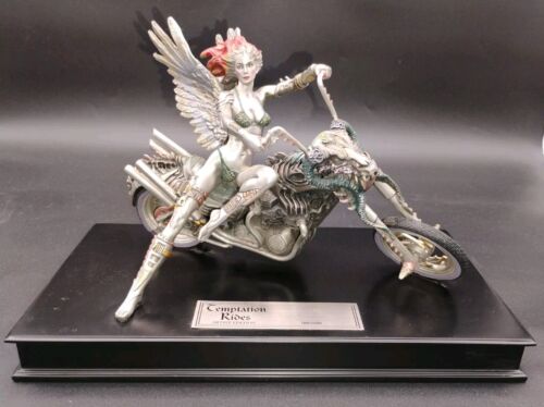 Franklin Mint Temptation Rides Artist Edition Pewter Motorcycle Sculpture 80/500