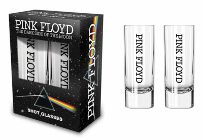 PINK FLOYD SCHNAPSGLAS SET SHOT GLASSES DARK SIDE OF THE MOON 2 STÜCK SET 6 cl