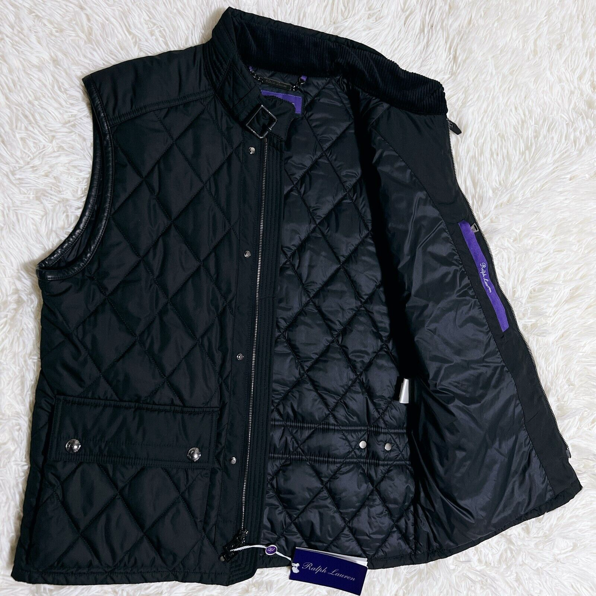 ジャケット・アウター RALPH LAUREN vest new, unused, Size M. Ralph Lauren Purple Label Quilted Down Vest Black Men's Size M NEW