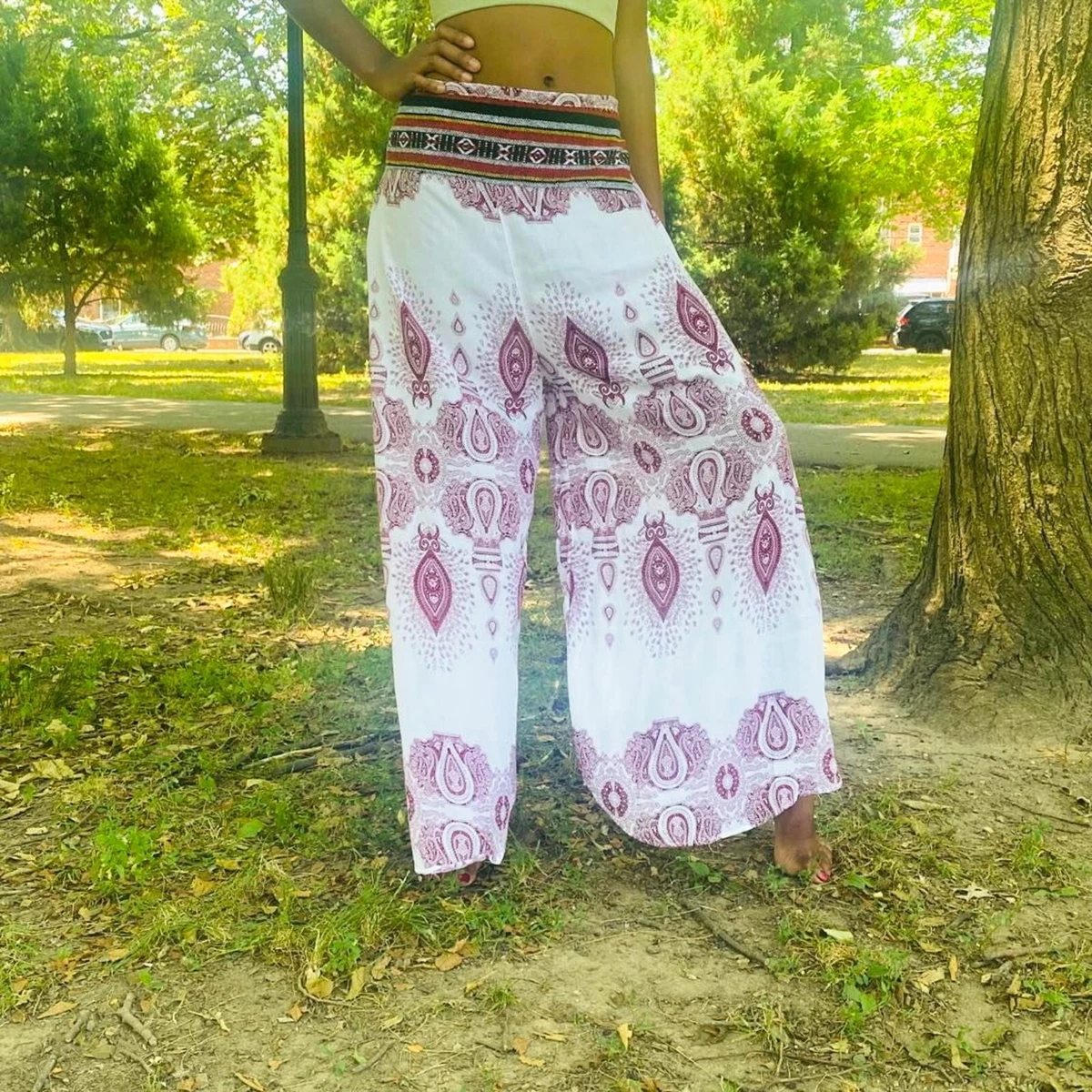 Summer Flowy Palazzo Pants, Yoga Pants, Lightweight Beach Trouser Wide Leg  Pants