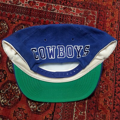 Vtg 90s Dallas Cowboys Snapback Hat American Needle Blockhead Logo