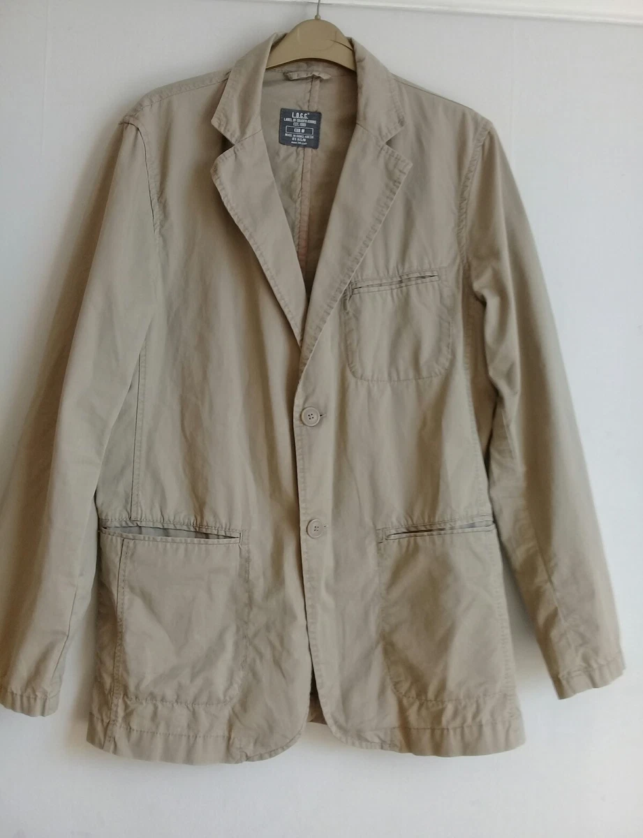Hu0026M Mens Summer Jacket Light Khaki Size M | eBay