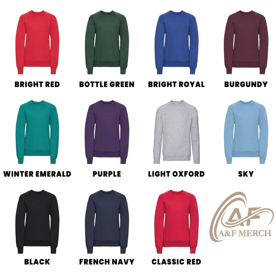 Sudadera Personalizada Russell Niños Manga Raglán Uniforme Pullover 7620B Foto 2 de 4