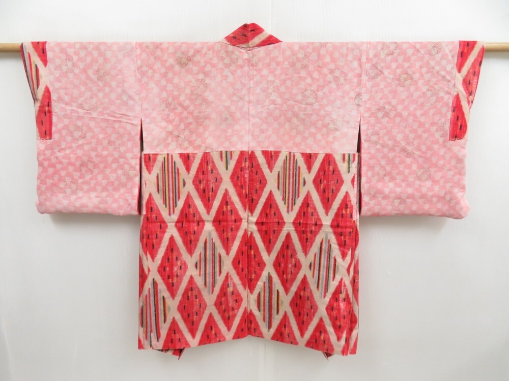 4629T14z390 Vintage Japanese Kimono Silk MEISEN HAORI Red | eBay
