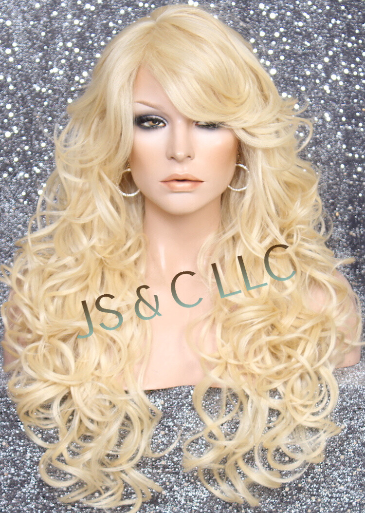 Used Curly Human Hair Blend Wig Human Hair Blend wig Curly Soft Off black Heat Safe WBCO 1B  main image 4