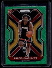 2020-21 Panini Obsidian Green Precious Achiuwa Rookie L1 Miami Heat #294