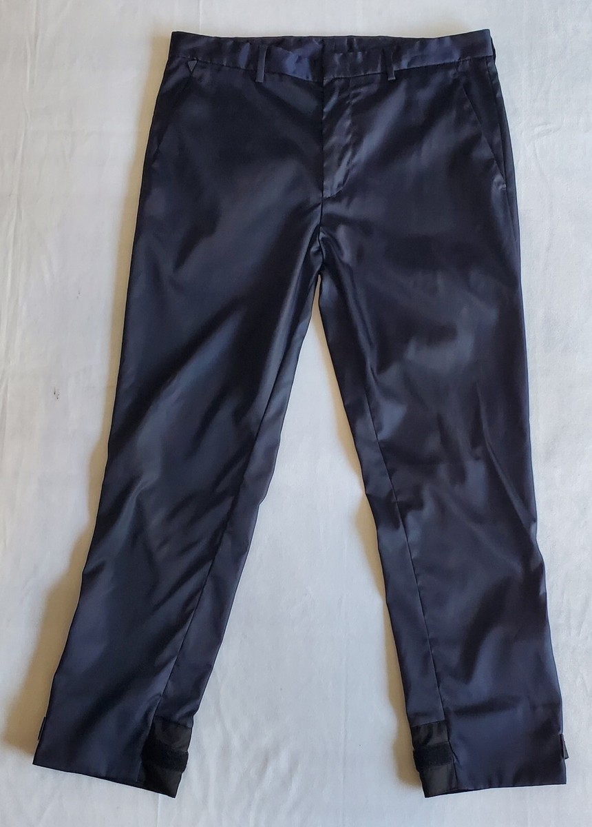 PRADA(ACU1-2018-2516)FLAT FRONT CROPPED CONTRAST CUFF PANT