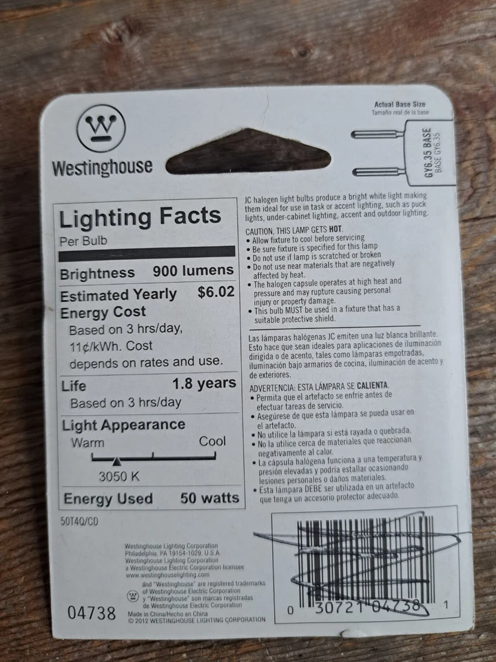Westinghouse : 50W Lensed Flood & Low Voltage GY6.5- GU10 Base - 120 And 12 V - Image 3 of 4