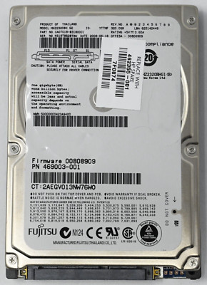 Fujitsu 320GB 2.5 inch 5400RPM SATA II 8MB Cache Internal HDD MHZ2320BH for HP