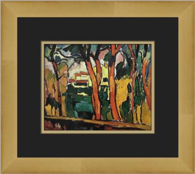 Maurice de Vlaminck Landscape with Red Trees Custom Framed Print