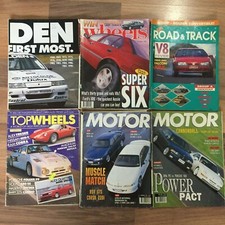 LOT OF 7 EARLY 1990'S CAR MAGAZINES TOP WHEEL, MOTOR, SPORTS DRIVER