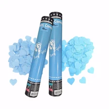 Zafinco Gender Reveal Confetti Powder Cannon Popper Fireworks Set of 2 (BLUE)