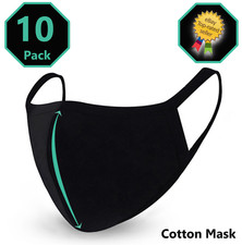 4/5/10 Cotton Face Mask Double Layer Reusable and Washable Unisex Choose Yours