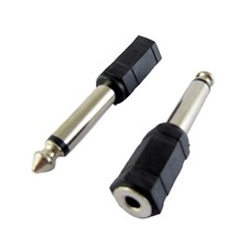 10x 6.35mm 1/4" Male Plug to 3.5mm 1/8" Female Jack Mono Audio Adapter Connector