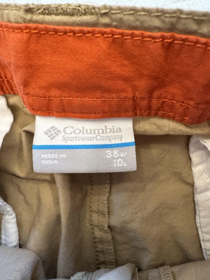 Pantalones Cortos Columbia Para Hombre 38 Caqui Tostado Chino Algodón Informal 10 Entrepiernas AM4471 Foto 2 de 4