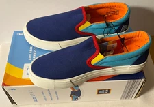 NEW NWT ALDI Gear Navy Blue Slip-On Canvas Shoes Sneakers Woman's Size 8