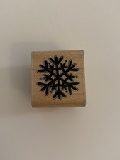 JRL Design Snowflake Wood Mounted Rubber Stamp EUC RS15