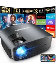 GOODEE PROJECTOR 4K WITH WIFI AND BLUETOOTH SUPPORTED FHD 1080P - TITANIUM GRAY