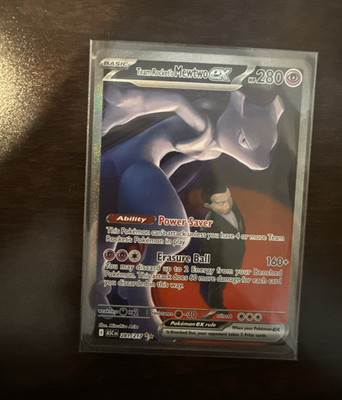 Pokemon Company Team Rocket's Mewtwo ex SV10 SIR Holo 231/182 280 HP ENG