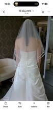 Dzage Kittie Ivory Wedding Dress Size 10 And Nieve Couture 72? Ivory Bridal Veil