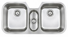 Triple 3 Bowl Kitchen Sink Commercial Grade 16 Gauge Stainless Steel Undermount