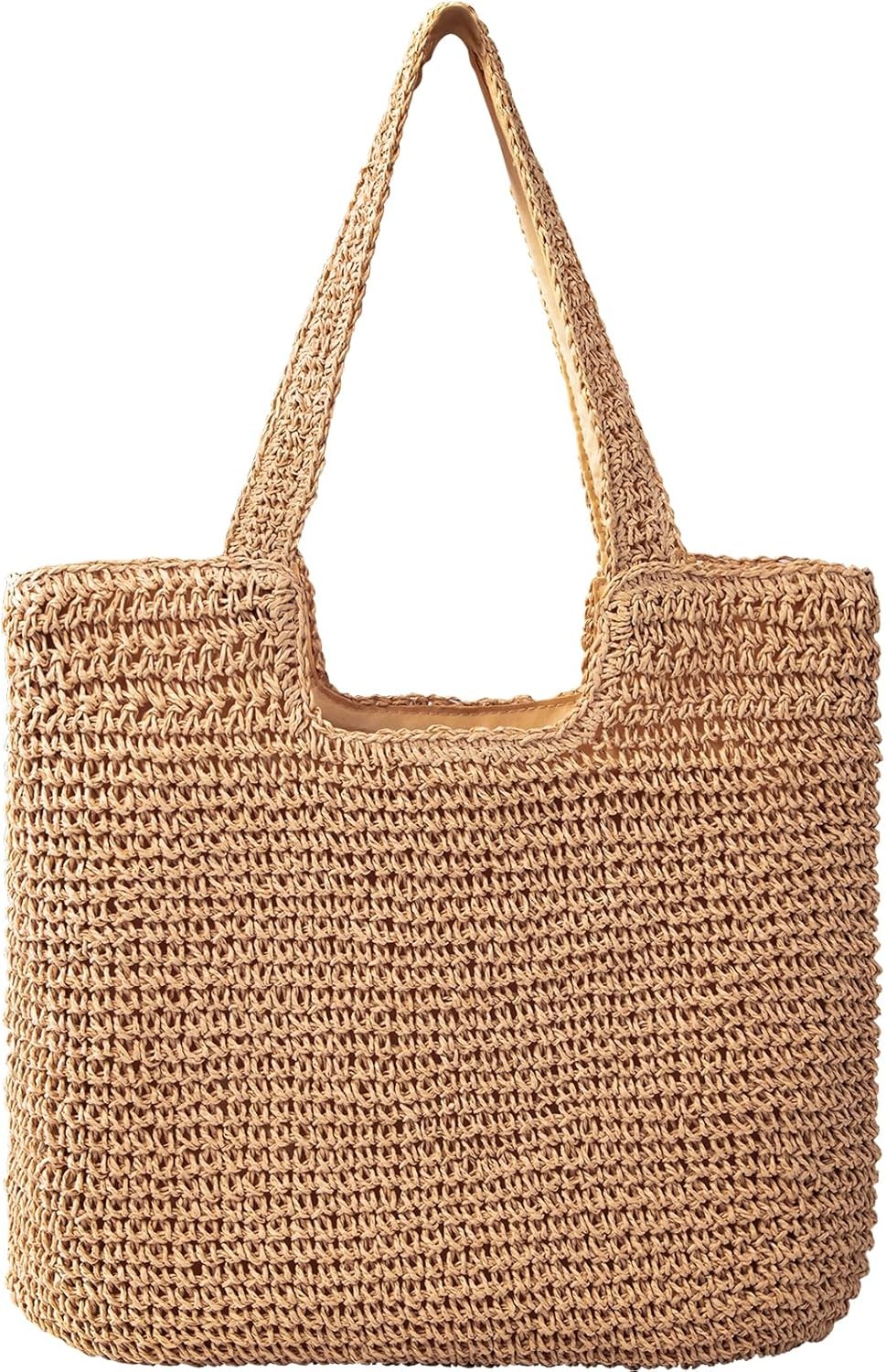Handmade Woven Straw Beach Tote Bag for Women - Summer Essential