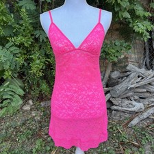 Pink Lace Victorias Secret Babydoll Size Medium
