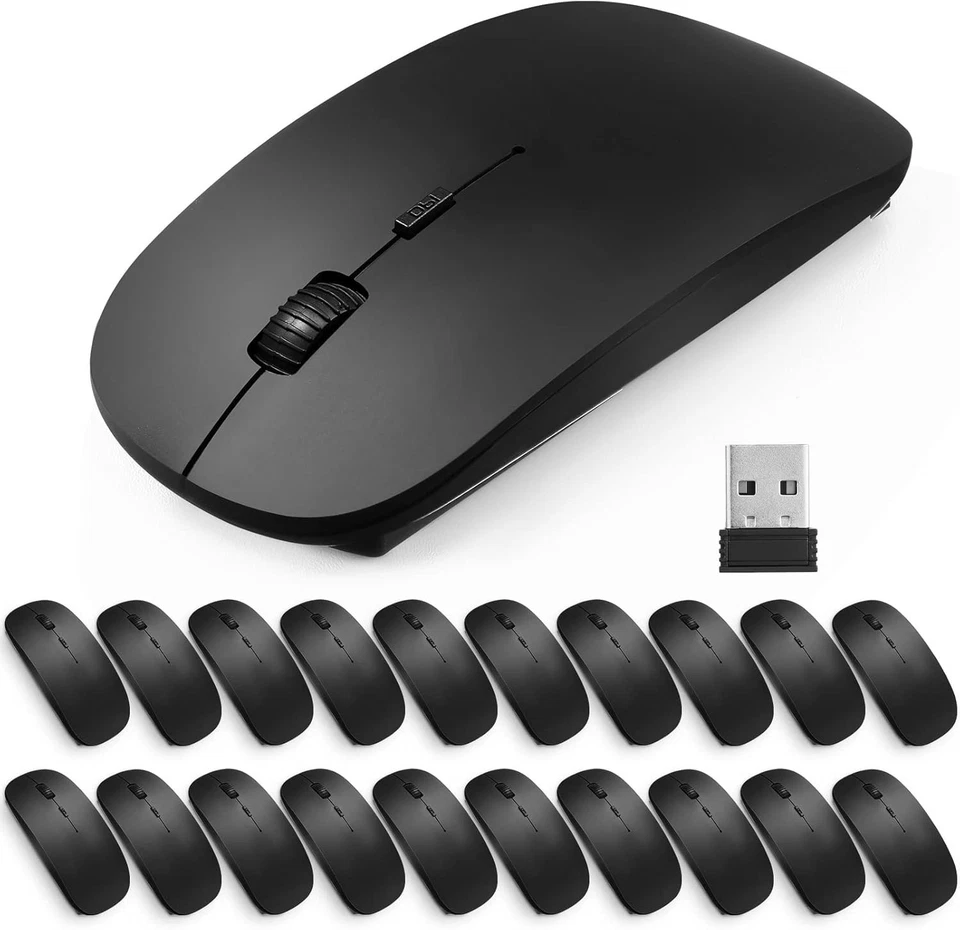 20-Pack Black Wireless Mice, 3 DPI Levels - Image 3 of 4