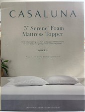 Casaluna Queen 3" Serene Foam Mattress Topper, New