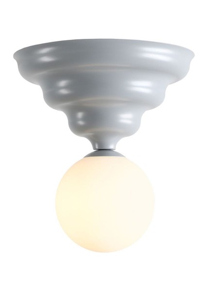 Deckenleuchte Schlafzimmer Blaugrau Glas B:23 Cm E27 Deckenlampe Wohnzimmer-image