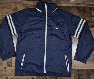Vintage Asics Tiger Windbreaker Track Jacket Mens Medium Blue 80s 90s