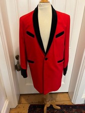 Red and Black Drape Coat with Black trousers. Excellent condition. Mens Large. 