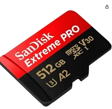 SanDisk Extreme PRO 512GB microSDXC UHS-I Class 10 (SDSQXCD-512G-GN6MA) - USED