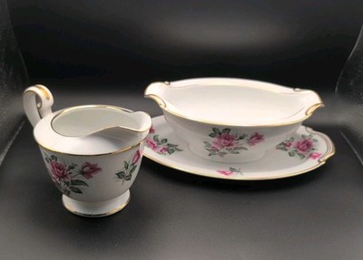 Vintage - Noritake  Linda Floral Gravy Boat  & Creamer Circa 1950s 