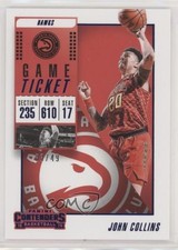 2018-19 Panini Contenders Game Ticket Blue 3/49 John Collins #12 8k4
