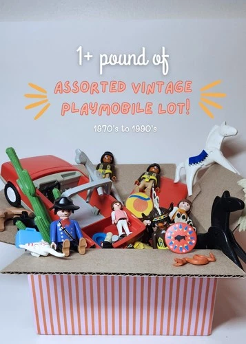 Vintage Playmobil Lot | Over 1lbs of Assorted Playmobil Figures and Accesories