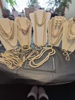 Huge Bulk Lot of Vtg & Modern Faux Pearl Jewelry for Crafts / Resale / Costumes