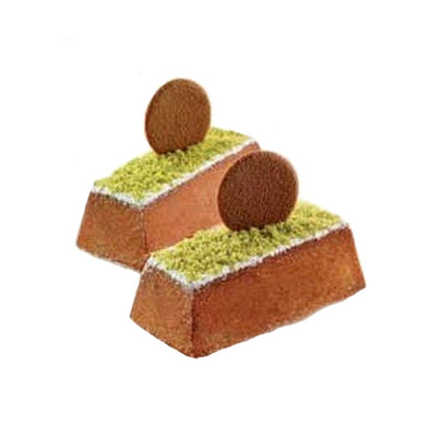Silikomart Silicone Bakeware: Mini Cake 3.7 Oz, 3.93'' x 2.04'' x 1.22''H, 30/mold