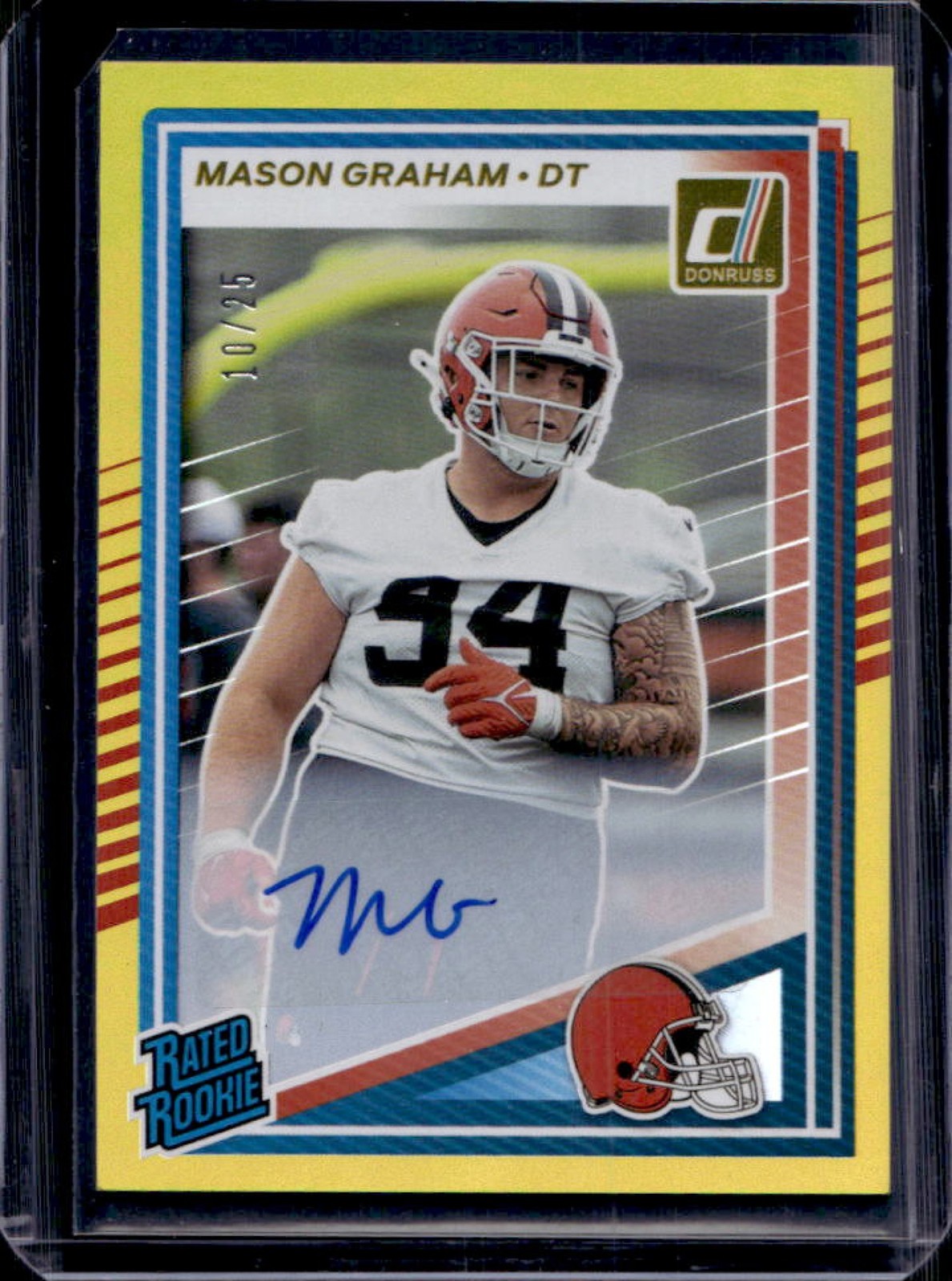 2025 Donruss Mason Graham Rated Rookie Auto Gold Rookie RC #10/25