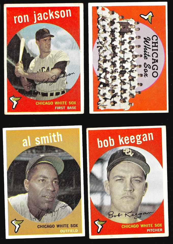 White SOX $ Lote: 1959 Topps 310 Luis Aparicio, 260 Early WYNN, CALLISON Smith ++ Foto 2 de 4