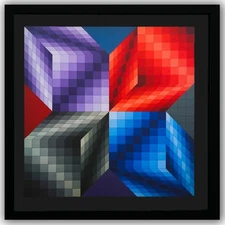 Victor Vasarely- Heliogravure Print "Untitled"