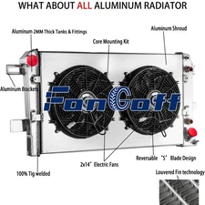 3 Row Radiator+Shroud Fan For 01-05 Chevy Silverado Sierra 6.6L Duramax LB7/LLY