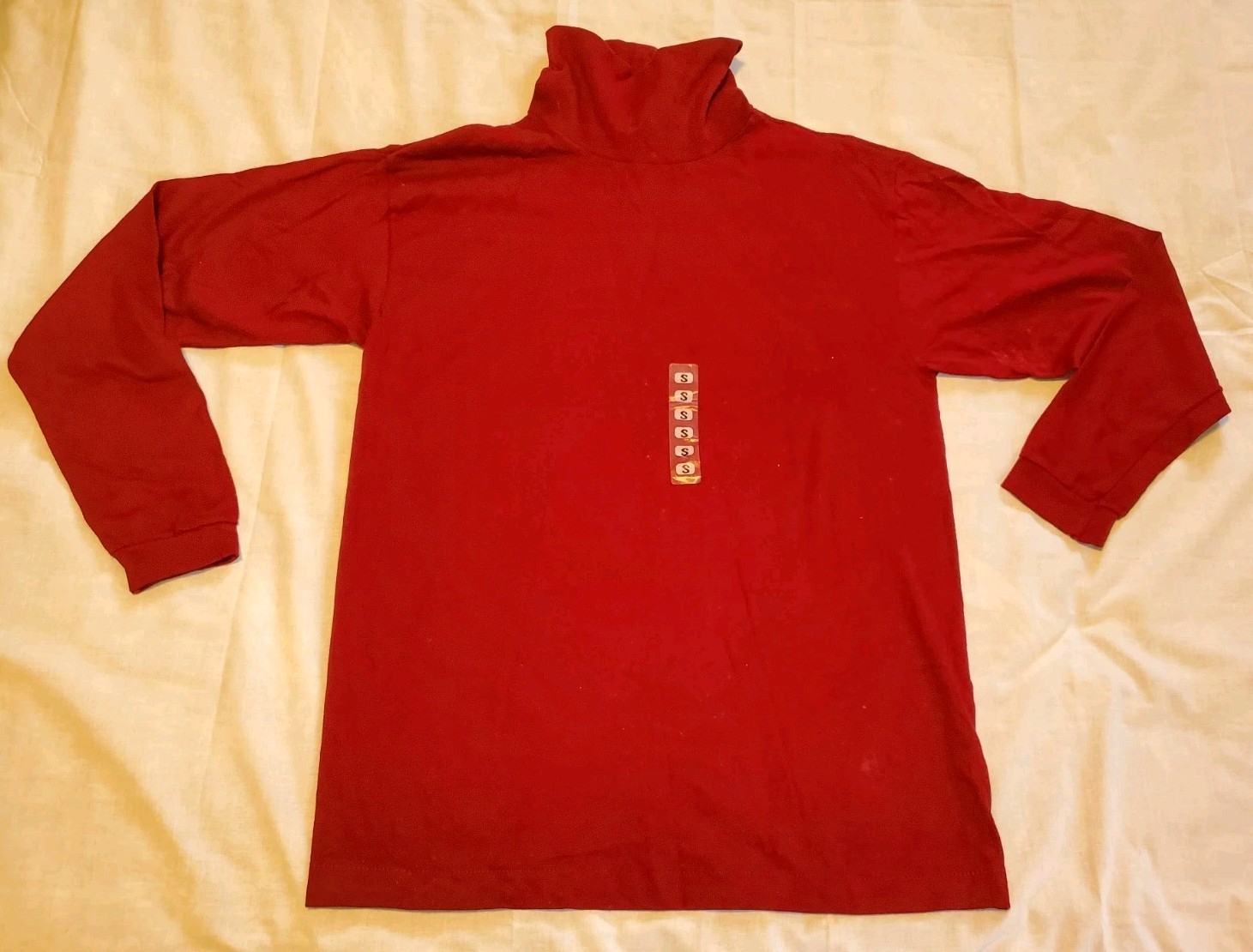 Vintage Basic Editions Cotton Maroon Turtleneck L… - image 1