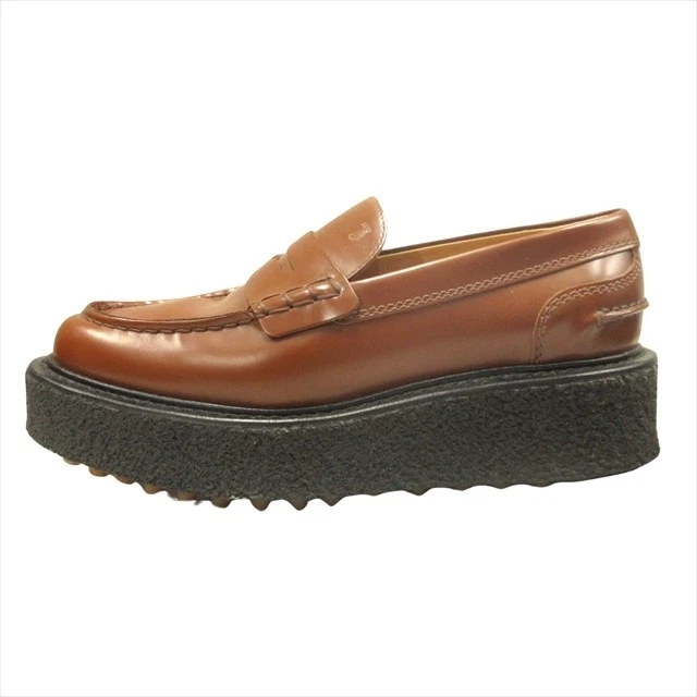 TOD’S Mocassini Tod'S Platform Coin scarpe eleganti pelle penny gomma suola 22 5 cm marrone