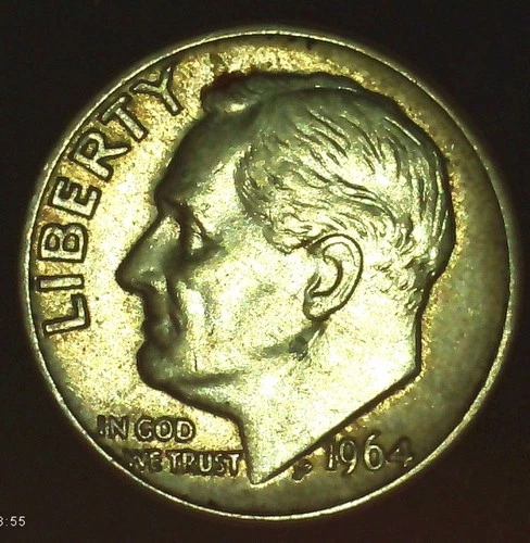 1964 Roosevelt Silver Dime with an RPM