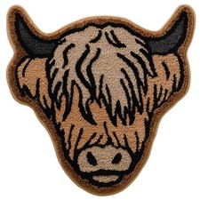 Highland Cow Bathroom Rug 27x27 Inch, Farmhouse Soft and Absorbent Tufted Bat...