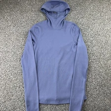 Alo Yoga Sweater Womens Extra Small Blue Alosoft Frontrunner Ribbed Pullover