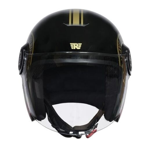 ROYAL ENFIELD COPTER CROSS PATTERN OPEN FACE HALMET WITH VISOR - Picture 16 of 18