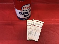 NOS Vintage ESSO Oil change garage service reminders 3 sticker set